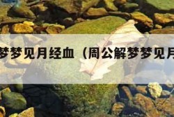 周公解梦梦见月经血（周公解梦梦见月经血很多）