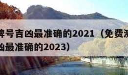 测车牌号吉凶最准确的2021（免费测车牌号吉凶最准确的2023）