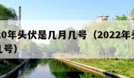 2020年头伏是几月几号（2022年头伏是几号）