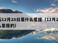 新历12月28日是什么星座（12月28是什么星座的）