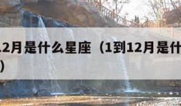 1到12月是什么星座（1到12月是什么星座男）