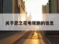 关于恶之花电视剧的信息