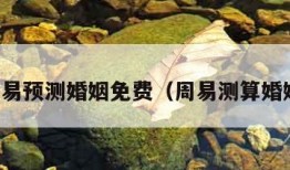 周易预测婚姻免费（周易测算婚姻）