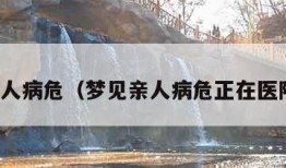 梦见亲人病危（梦见亲人病危正在医院抢救）