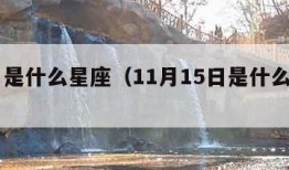 11月是什么星座（11月15日是什么星座）