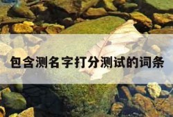 包含测名字打分测试的词条