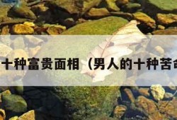 男人的十种富贵面相（男人的十种苦命面相）