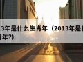 2013年是什么生肖年（2013年是什么生肖年?）