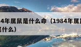 1984年属鼠是什么命（1984年属鼠五行属什么）