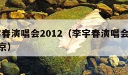 李宇春演唱会2012（李宇春演唱会2012北京）