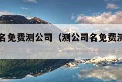 测公司名免费测公司（测公司名免费测公司名1518）