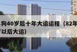 82年狗40岁后十年大运运程（82年属狗40岁以后大运）