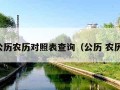 公历农历对照表查询（公历 农历）