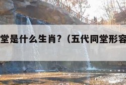 五代同堂是什么生肖?（五代同堂形容什么生肖）