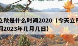 今天立秋是什么时间2020（今天立秋是什么时间2023年几月几日）