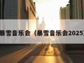 暴雪音乐会（暴雪音乐会2025）