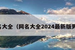 网名大全（网名大全2024最新版男生）