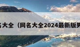 网名大全（网名大全2024最新版男生）