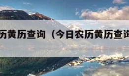 今日农历黄历查询（今日农历黄历查询财神节）