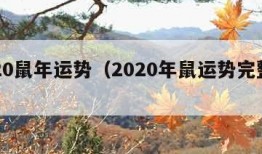 2020鼠年运势（2020年鼠运势完整版）