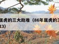 86年属虎的三大劫难（86年属虎的三大劫难2023）