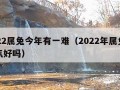 2022属兔今年有一难（2022年属兔的运气好吗）