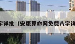 八字详批（安康算命网免费八字详批）