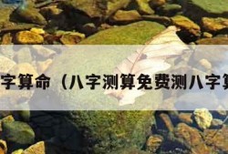 测八字算命（八字测算免费测八字算命）