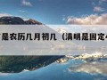 清明节是农历几月初几（清明是固定4月5日吗）