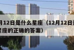 12月12日是什么星座（12月12日是什么星座的正确的答案）