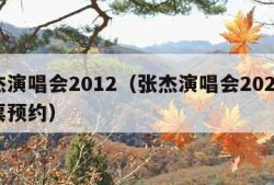张杰演唱会2012（张杰演唱会2024年门票预约）