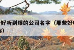 100个好听到爆的公司名字（那些好听的公司名称）