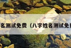 八字姓名测试免费（八字姓名测试免费算命）