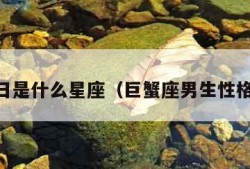 7月4日是什么星座（巨蟹座男生性格特点）