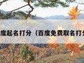 百度起名打分（百度免费取名打分）