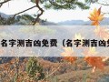 公司名字测吉凶免费（名字测吉凶免费）