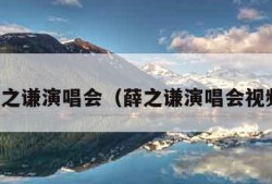 薛之谦演唱会（薛之谦演唱会视频）