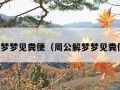 周公解梦梦见粪便（周公解梦梦见粪便满地）