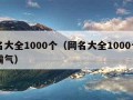 网名大全1000个（网名大全1000个男人霸气）