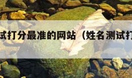 姓名测试打分最准的网站（姓名测试打分网排名）