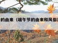 端午节的由来（端午节的由来和风俗简介30字）