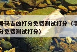 测手机号码吉凶打分免费测试打分（手机号码测试打分免费测试打分）