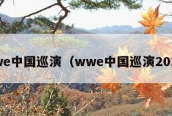 wwe中国巡演（wwe中国巡演2019）