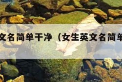 女生英文名简单干净（女生英文名简单干净及寓意）