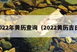 2022年黄历查询（2022黄历吉日）