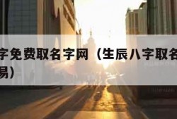 生辰八字免费取名字网（生辰八字取名字免费起名周易）