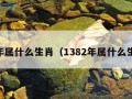 82年属什么生肖（1382年属什么生肖）