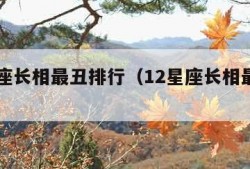 12星座长相最丑排行（12星座长相最丑排行榜）