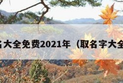 取名大全免费2021年（取名字大全免）