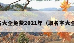 取名大全免费2021年（取名字大全免）